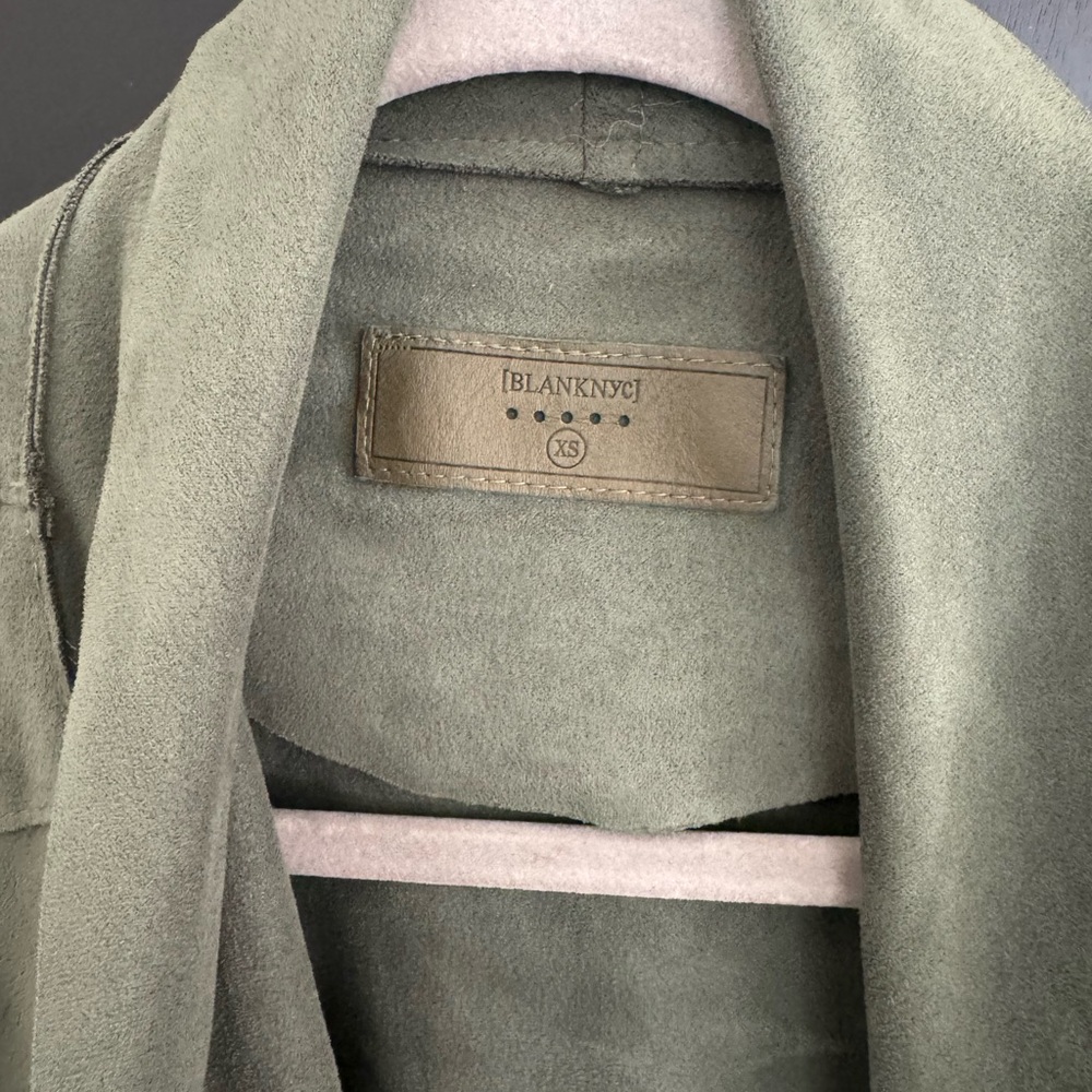 Blank NYC Sage Green Faux Suede Jacket - Picture 5 of 6